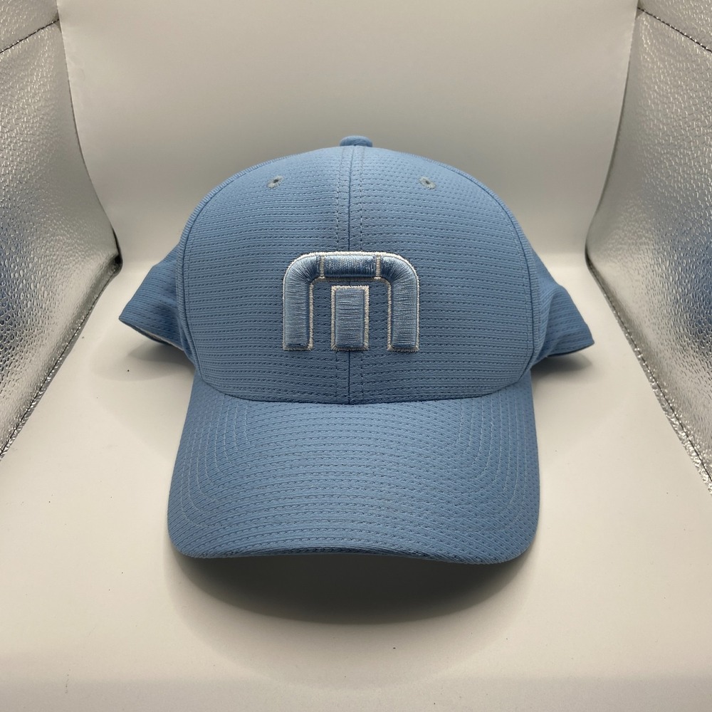 Travis Mathew Cap Men's Blue Flex Fit Front Icon Embroidered Adjustable Snapback